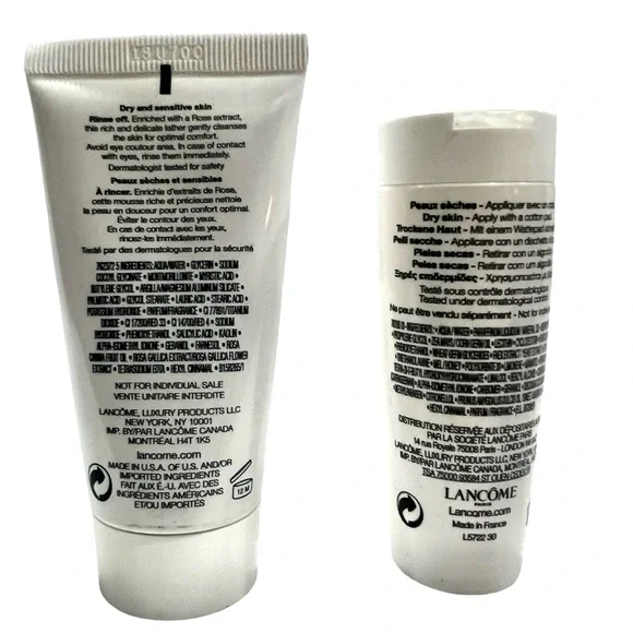 Lancome Comfort Cleansing Foam and Makeup Remover Travel Size Set NEW - Picture 2 of 3